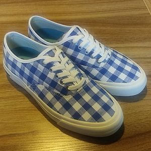 Seavees for JCrew Blue and White Gingham Sneakers